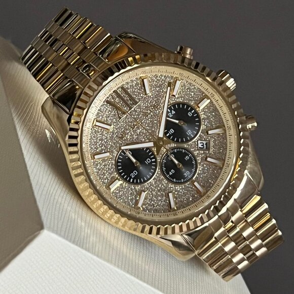 Michael Kors Oversized Lexington Gold-Tone Watch – Brand New (MK8494) - Picture 9 of 11